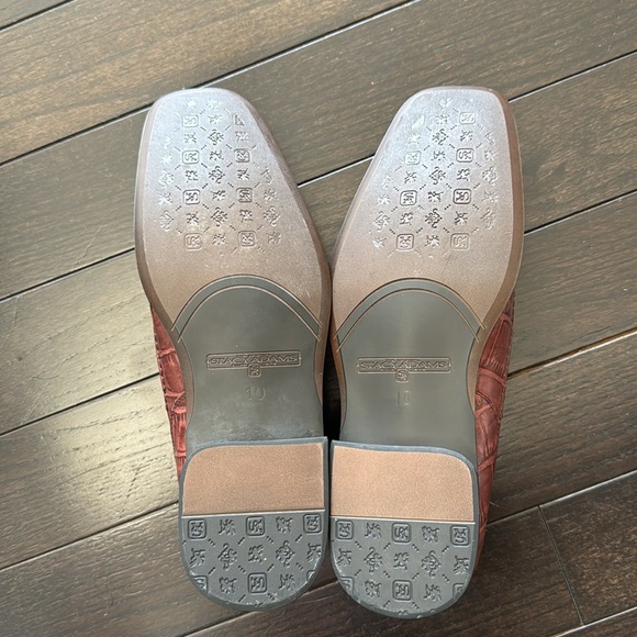 Stacy Adams Asher Men's Dress Shoes Square Toe Light Burgundy Size 10 - Picture 7 of 8